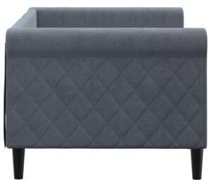 Sofa z funkcją spania, ciemnoszara, 80x200 cm, aksamitna