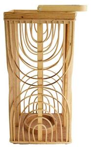 Lampion drewniany pleciony Boho 39 cm
