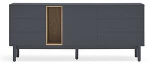 Ciemnoszara wysoka komoda 180x76 cm Corvo – Teulat
