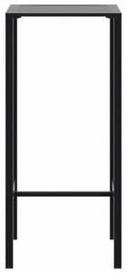 Stolik barowy, czarny, 50x50x110 cm, malowana proszkowo stal