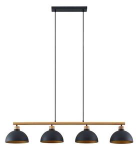 Lindby - Tirzana 4 Lampa Wisząca Black/Light Wood