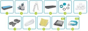 Basen stelażowy Bestway 561KJ ogrodowy całoroczny 956x488x132cm APX zestaw 11w1