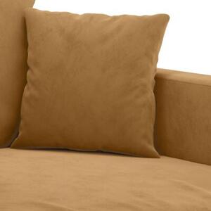 Sofa 2-osobowa, brÄ zowa, 140 cm, tapicerowana aksamitem