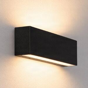 Kinkiet zewnętrzny LED Elvira Lucande, czarny, aluminium, nowoczesny