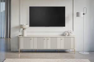 Szafka RTV Vesper 4D 187 cm - kaszmir / złote nogi