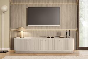 Szafka RTV Vesper 4D 187 cm - kaszmir / złote uchwyty