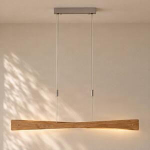 Lampa wisząca Lian Quitani, możliwość ściemniania, jasne drewno, salon / jadalnia, drewno, design