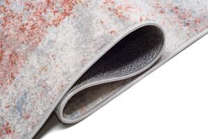 Szaro-łososiowy chodnik dywanowy w stylu nowoczesnym - Evato 10X