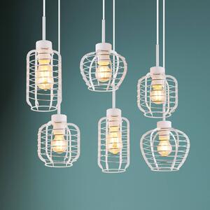 Globo Lampa wisząca Nesa, możliwość ściemniania, biały / opal, salon / jadalnia, metal
