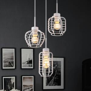 Globo Lampa wisząca Nesa, możliwość ściemniania, biały / opal, salon / jadalnia, metal