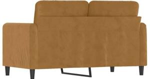 Sofa 2-osobowa, brÄ zowy, 120 cm, tapicerowana aksamitem