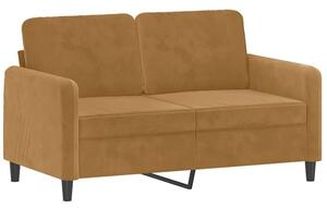 Sofa 2-osobowa, brÄ zowy, 120 cm, tapicerowana aksamitem
