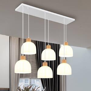 Globo Lampa wisząca Swanson, możliwość ściemniania, biały / opal, salon / jadalnia, szkło