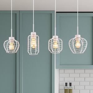 Globo Lampa wisząca Nesa, możliwość ściemniania, biały / opal, salon / jadalnia, metal