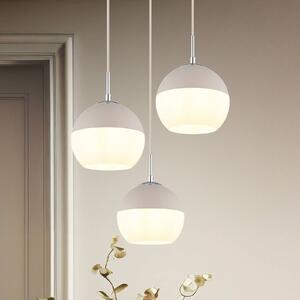 Globo Lampa wisząca Ragusa, możliwość ściemniania, biały / opal, salon / jadalnia, metal
