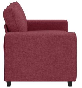 Sofa 2-osobowa w kolorze czerwonego wina 160x77x82 cm tkanina