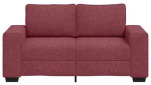 Sofa 2-osobowa w kolorze czerwonego wina 160x77x82 cm tkanina