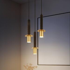Globo Lampa wisząca Shanna, możliwość ściemniania, czarny, salon / jadalnia, kamień