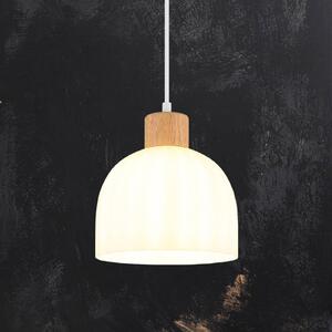 Globo Lampa wisząca Swanson, możliwość ściemniania, biały / opal, salon / jadalnia, szkło