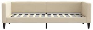 Sofa z materacem do spania, kremowa, 80x200 cm, tkanina