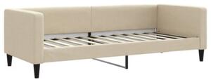 Sofa z materacem do spania, kremowa, 80x200 cm, tkanina