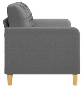 Sofa 2-osobowa, ciemnoszara, 140 cm, tapicerowana tkaninÄ