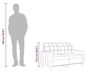 Sofa 2-osobowa, ciemnoszara, 140 cm, tapicerowana tkaninÄ