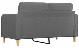 Sofa 2-osobowa, ciemnoszara, 140 cm, tapicerowana tkaninÄ