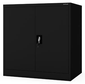 Szafka na akta osobowe, głęboka, czarna, 900x930x600 mm: BEATA D600