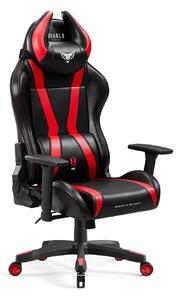 Fotel gamingowy dla dzieci Diablo Kido X-Horn 2.0: czarno-czerwony, dziecięcy