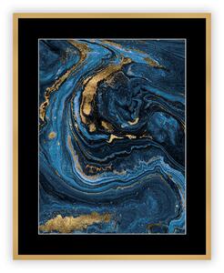 Obraz Abstract Blue&Gold I 40 x 50cm