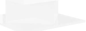 Stolik kawowy, biały, wysoki połysk, 57x57x30 cm, płyta wiórowa