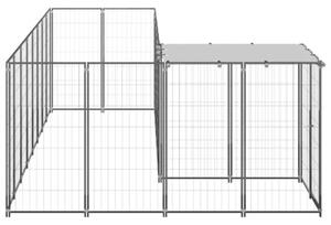 Kojec dla psa, czarny, 6,05 m², stalowy