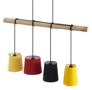 Lindby - Hinai 4 Lampa Wisząca Black/Red/Yellow