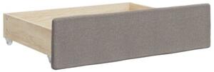 Sofa rozsuwana z szufladami, taupe, 100x200 cm, tkanina
