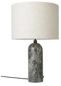 GUBI - Gravity Lampa Stołowa Large Szary Marmur/Canvas