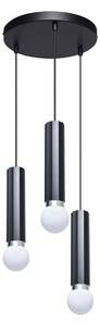 MACERA lampa wisząca czarne tuby 3xE27 kaskada PND-33849-3R-BK
