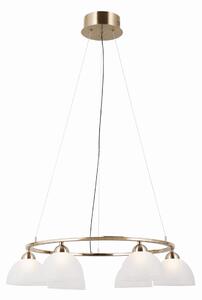 MONTIELA lampa wisząca złota klosze białe na kole LED 6x5W 3000K PND-34374-6-HBR