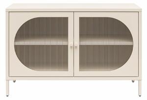 Kremowa metalowa witryna 100x64x40 cm Luna – Støraa