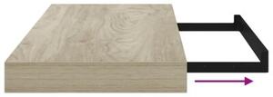 Półka ścienna, kolor dębowy, 50 x 23 x 3,8 cm, mdf