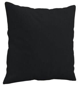 Sofa 2-osobowa z poduszkami, czarna, 140 cm, mikrofibra