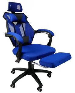 Fotel Gamingowy z zagłówkiem Infini Feder Blue OUTLET 028