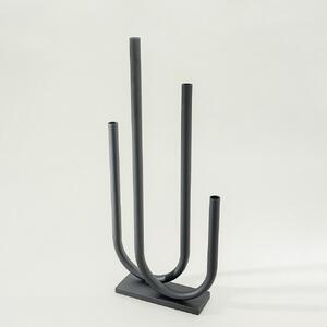 Świecznik metalowy Sculptura 30x9x69 cm