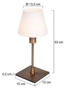 Steinhauer Lampa stołowa Ancilla, brązowy / mosiężny, salon / jadalnia, metal