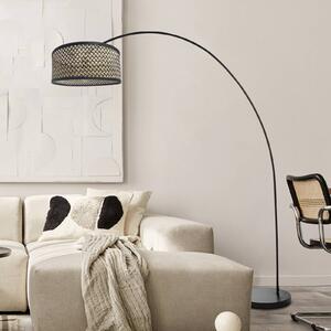 Mexlite Lampa łukowa - lampa stojąca Solva, czarny, salon / jadalnia, metal