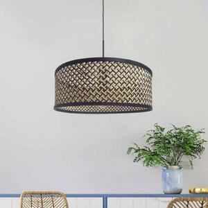 Steinhauer Lampa wisząca Sparkled Light, możliwość ściemniania, czarny, salon / jadalnia, bambus