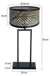 Steinhauer Lampa stołowa Stang, czarny, salon / jadalnia, metal