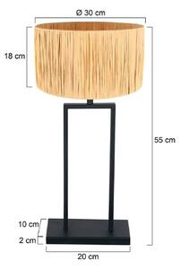 Steinhauer Lampa stołowa Stang, czarny, salon / jadalnia, metal