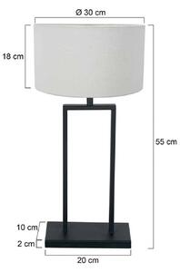 Steinhauer Lampa stołowa Stang, czarny, salon / jadalnia, metal