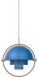 GUBI - Multi-Lite Lampa Wisząca Ø36 Mosiądz/Niebieska
